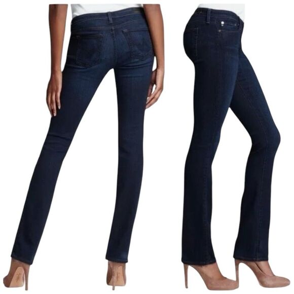 AG Adriano Goldschmied The Ballad Slim Bootcut Jeans – Size 27R – Dark Wash - Picture 1 of 10